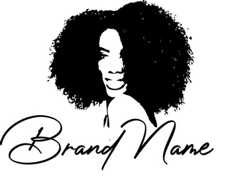 Black Woman Logo Black Girl Logo Hair Stylist Logo Etsy