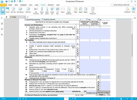 Irs Form 1040x Fill It To Amend Your Income Tax Return