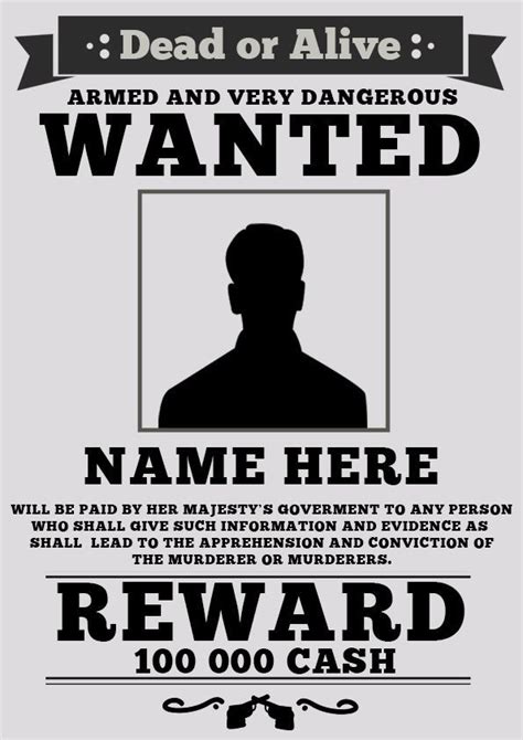 Free Wanted Poster Template 25 Customizable Design Templates