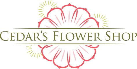 Cedars Flower Shop Florist Logo Shop Logo Flower Shop