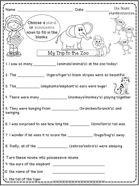 Possessive nouns 1st grade draft. Frogs, Fairies, and Lesson Plans: 5 Noun Lessons You Need to Teach in 1st Grade - Part 2