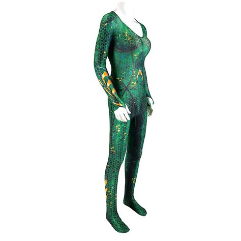 Aquaman Mera Costume Amber Heard Queen Of The Sea Mera Bodysuit Justice