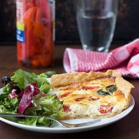 Feta And Red Pepper Quiche An Easy Version Stuffed Peppers Quiche