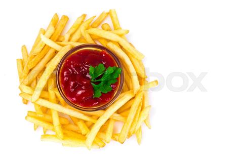 French Fries With Ketchup Stock Image Colourbox
