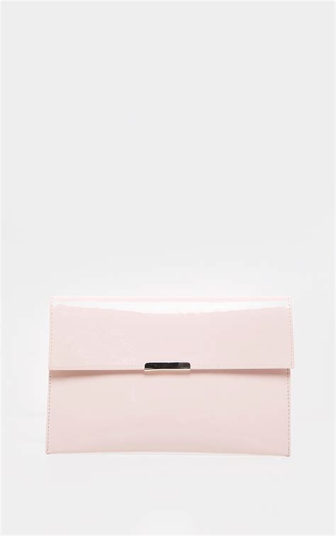 Light Pink Basic Clutch Bag Accessories Prettylittlething Uae