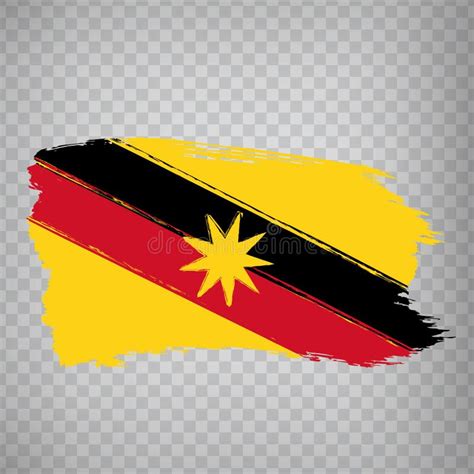 3d Flag Of Sarawak Malaysia Stock Illustration Illustration Of