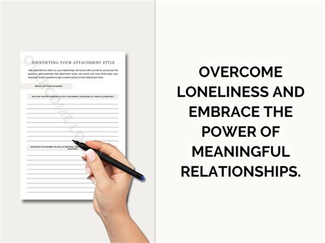 Overcome Loneliness Workbook Printable Dealing With Loneliness People
