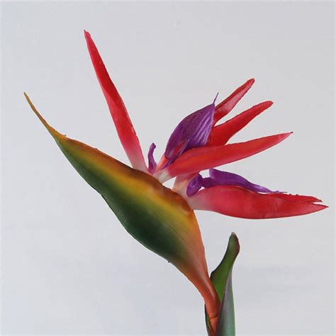 Display08 Artificial Flower Bird Of Paradise Fake Plant Silk Strelitzia