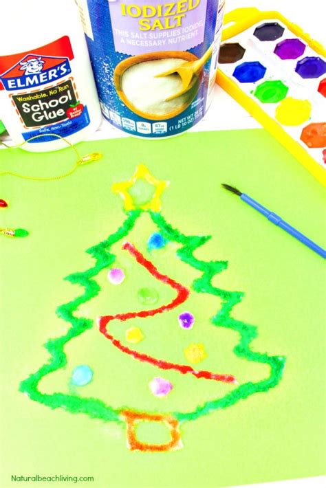 How To Make Christmas Salt Painting With Kids Natural