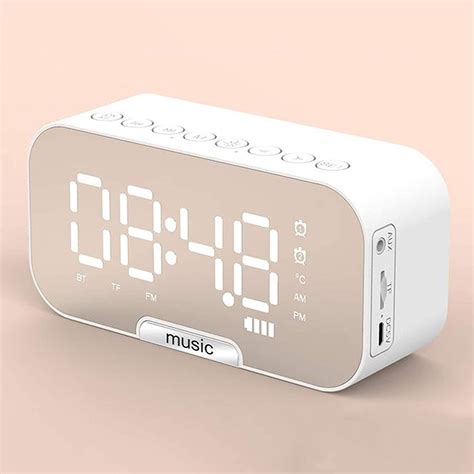 Digital Alarm Clock Radio 55 Large Led Display With 3 Brightness