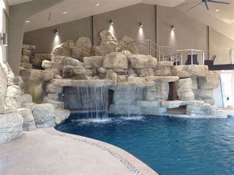 Indoor Swimming Pool With Waterfall