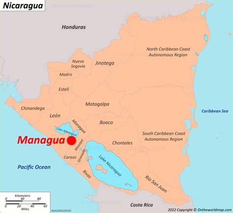 Touha Kolibřík Již Managua Nicaragua Map Vymýtit Zítra Oběd
