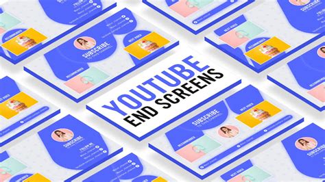 4 Smooth YouTube End Screen Template - After Effects Template