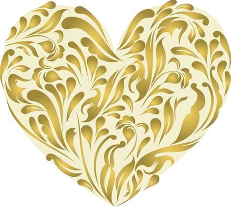 Golden Hearts Clipart Beautiful And Elegant Designs