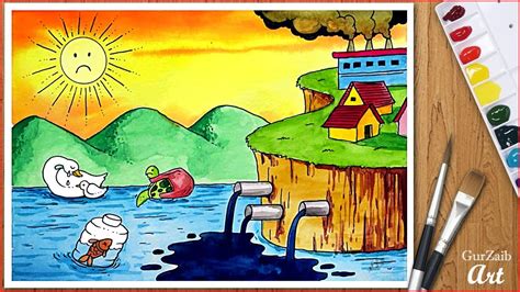 In this section i will elaborate the types of water pollution. How to draw stop water pollution drawing || poster chart ...