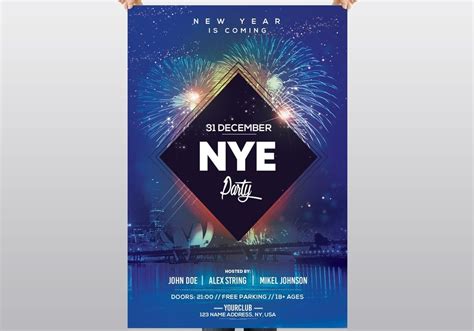 Browse through effective promotional flyers, posters, social media graphics and videos. 2020 NYE Party - Free New Year PSD Flyer - PSDFlyer