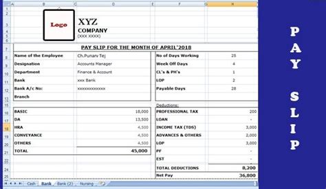Sample Payslip Format In Excel Simple Salary Slip Format In Excel