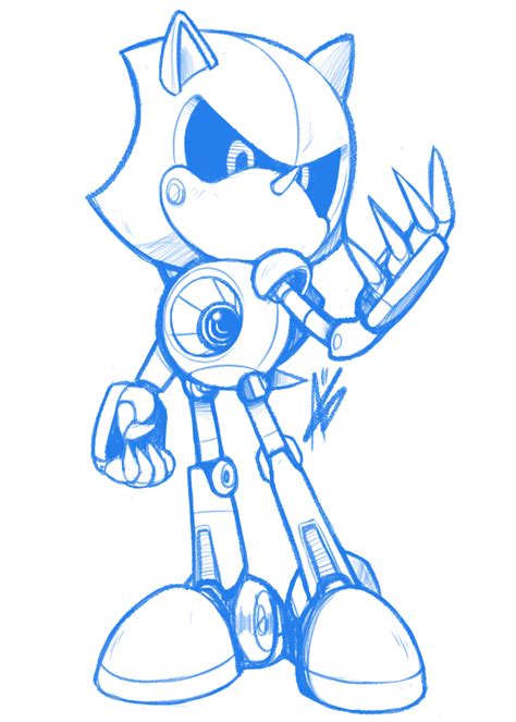 Sonic x, the anime character. Metal Sonic by hotbloodedmachine on Tumblr | Sonic fan art ...