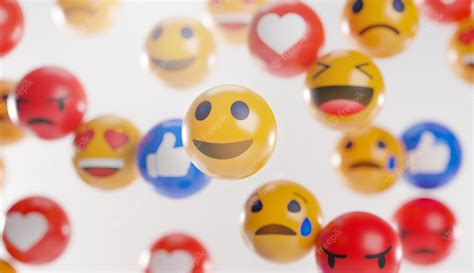 Iconos De Emoji Con Expresiones Faciales Foto Premium