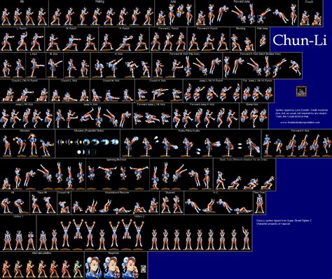 Snes Super Street Fighter 2 Chun Li The Spriters Resource Super