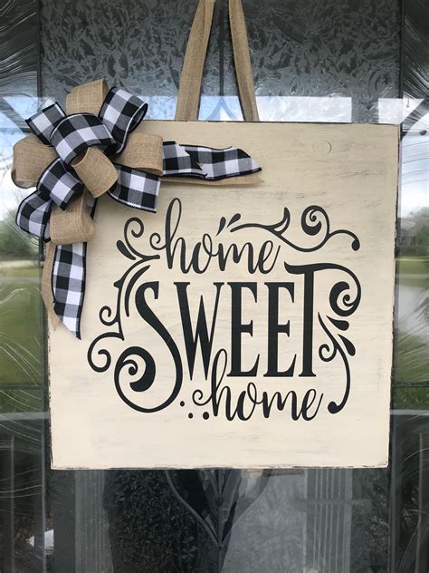 From stylish yet functional storage furniture to striking accent pieces, window treatments & rugs. 16" Wreath for Front Door, Door Hanger, Home Sweet Home ...