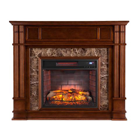 Southern Enterprises Rochester 48 In W Faux Stone Infrared Electric