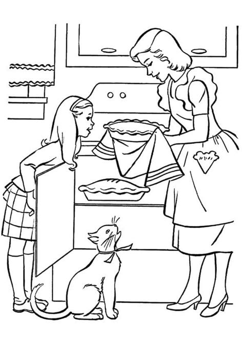 Mother Daughter Coloring Pages At Getdrawings Free Download