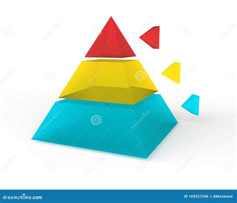 3d Pyramid Chart 1 With Arrow For Caption Stock Photo Cartoondealer