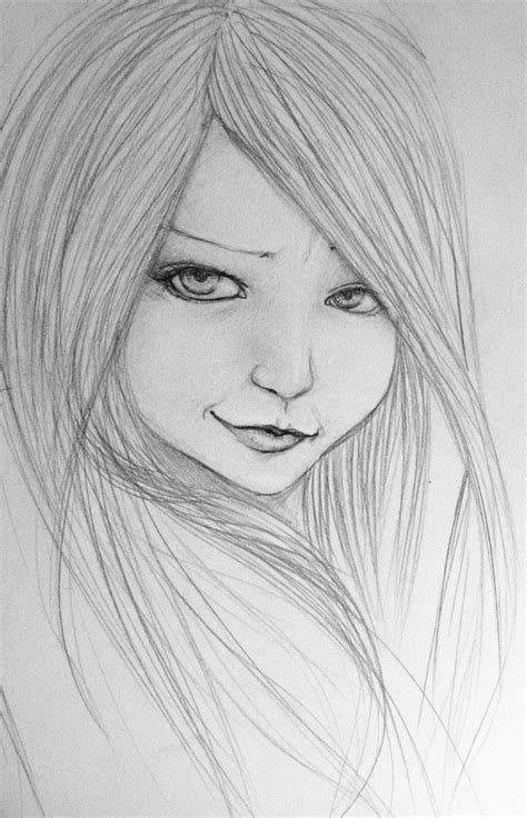 Easy Sketch Of A Girl At Explore Collection Of