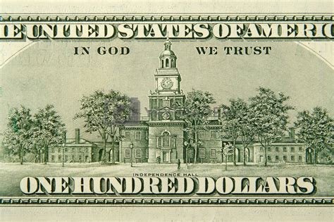 The Back Of A One Hundred Dollar Bill By Feverpitched Vectors