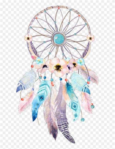 Dreamcatcher Watercolor Flower Wonderland Fairytale Clipart Boho