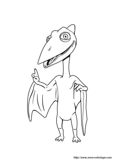 Coloriage de Dino train, dessin dino train 01 à colorier