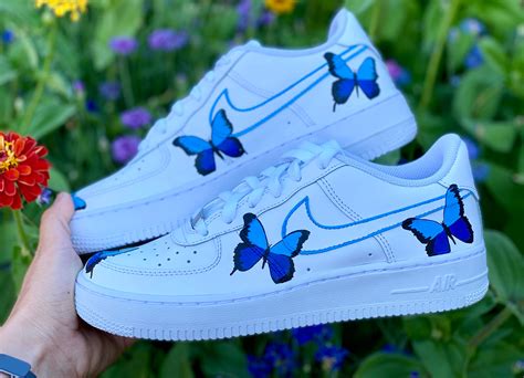 Custom Pick Your Color Nike Butterfly Air Force Ones Etsy