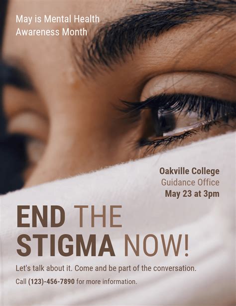 End Stigma Mental Health Poster Venngage
