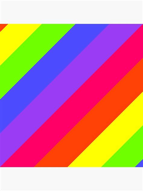neon rainbow candycane stripes red pink orange green blue purple yellow sticker for sale by