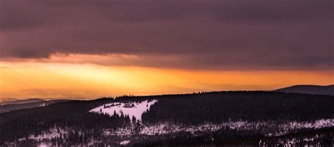 Free Images Landscape Nature Forest Snow Winter Sky Sunset