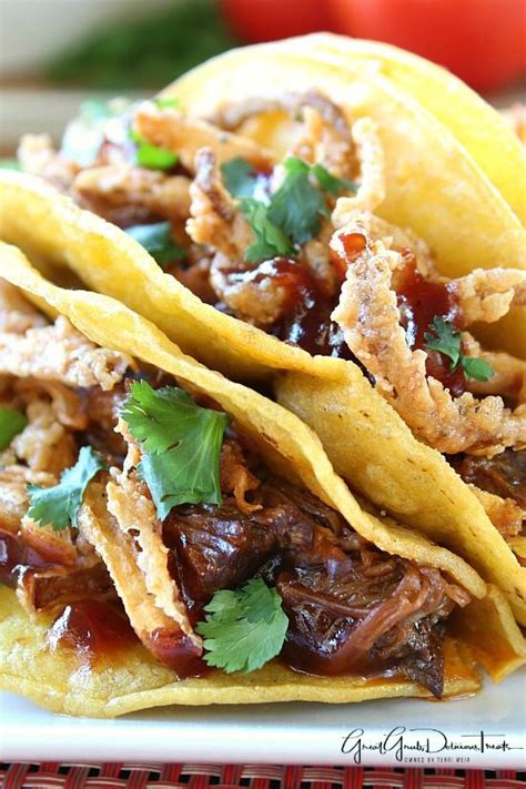Ready to make some of your favorite recipes at home? BBQ Brisket Tacos - Great Grub, Delicious Treats | Beef brisket recipes, Mexican brisket recipe ...