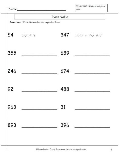 24 Expanded Form Worksheets 5th Grade Place Value Expanded Form