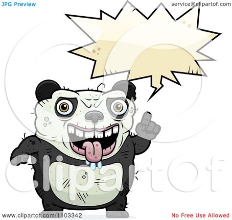 Clipart Talking Ugly Panda Royalty Free Vector Illustration By Cory