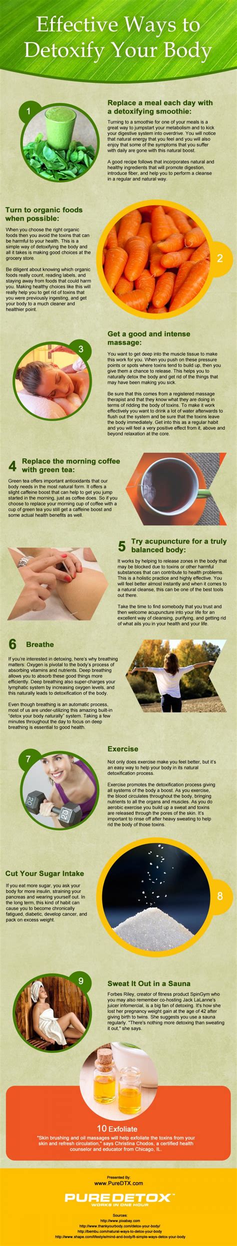 Effective Ways To Detoxify Your Body Infographic