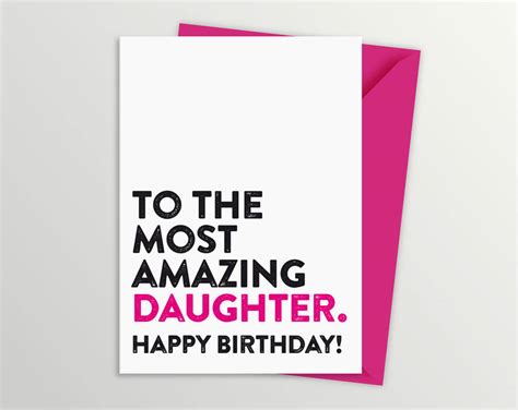 Amazing Daughter Birthday Card By A Is For Alphabet