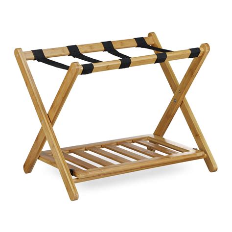 Buy Relaxdays Bamboo Luggage Stand Size 53 X 68 X 53 Cm Foldable