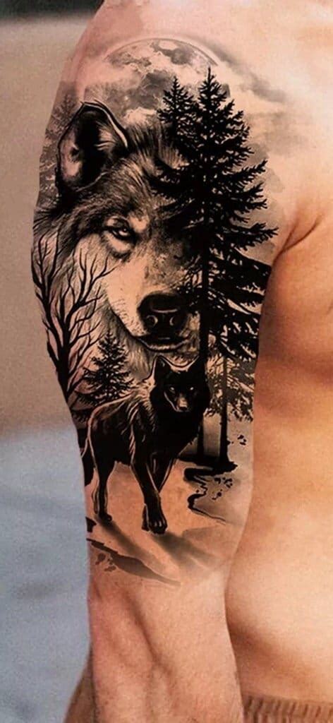 Top 169 Wolf Tattoo Sleeve Designs