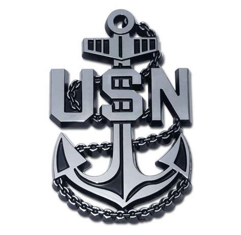 Navy Usn Anchor Chrome Car Emblem I Americas Flags