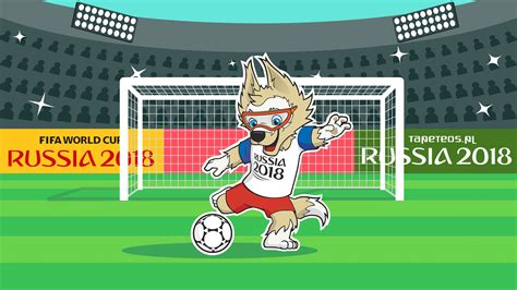 fifa world cup russia 2018 030 maskotka zabivaka boisko vector mistrzostwa swiata w pilce