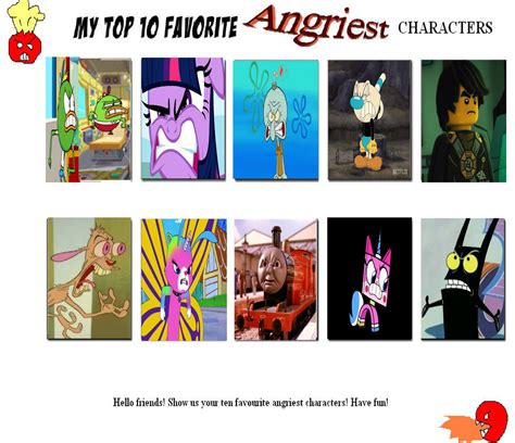 My Top 10 Favorite Angriest Characters By Ammann415 On Deviantart