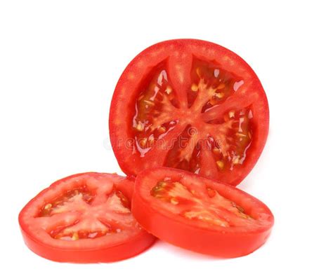 Tomato Slice Isolated On White Background Stock Photo Image Of Color