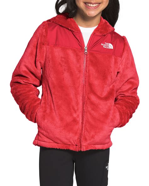 the north face girl s oso zip up hooded fleece jacket size xs xl neiman marcus