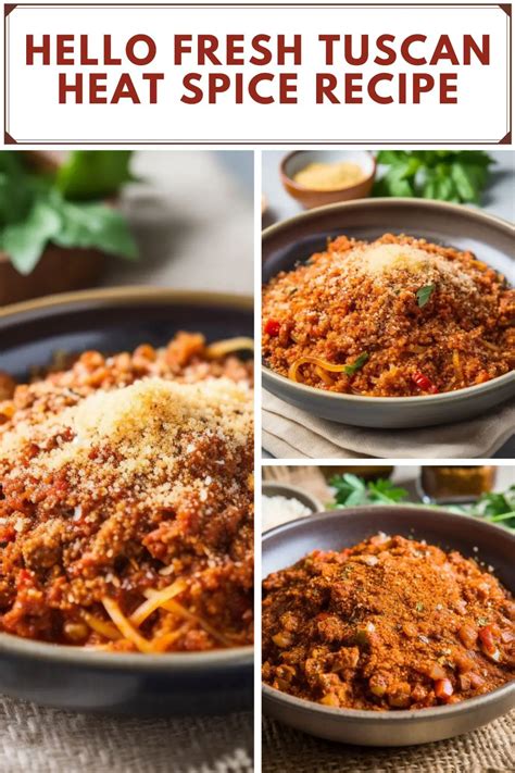 Hello Fresh Tuscan Heat Spice Recipe Easy Kitchen Guide