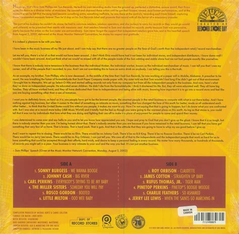 Release The Sam Phillips Years Sun Records Curated By Record Store